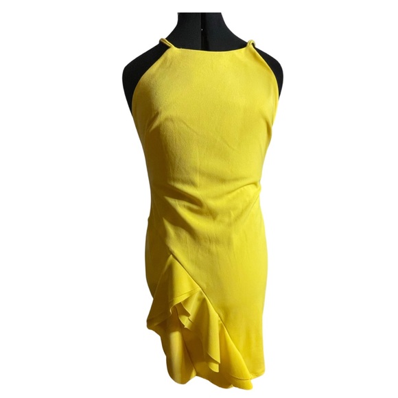 Yellow Bebe Ruffle Dress - Picture 6 of 6